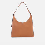 Bag It Danny Flatiron large pebble leather shoulder bag in clay, front view