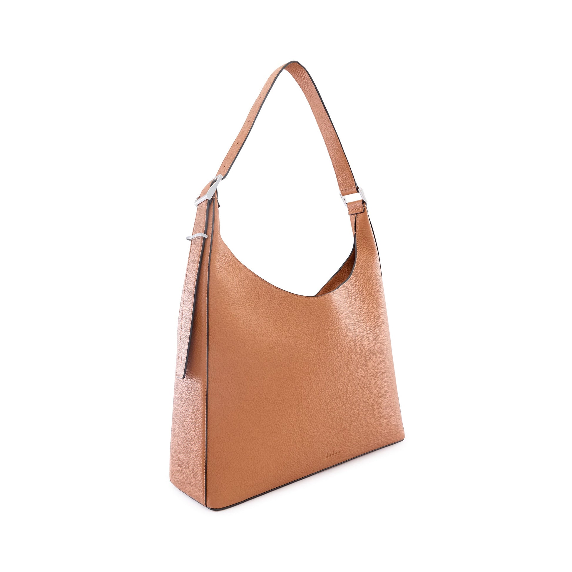 Bag It Danny Flatiron clay leather shoulder bag, three-quarter angle view