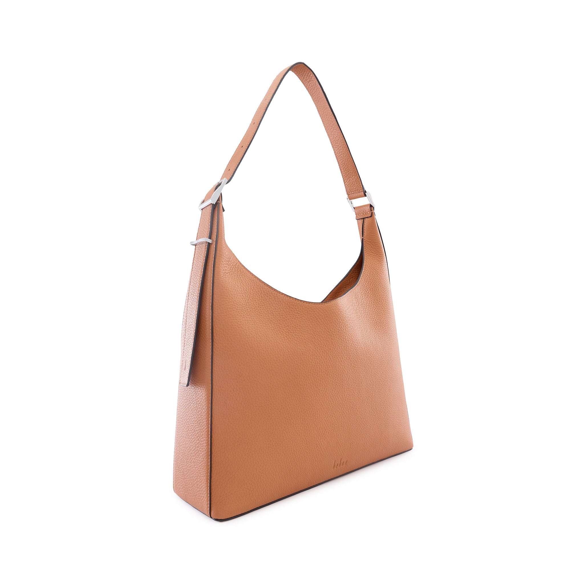 Bag It Danny Flatiron clay leather shoulder bag, three-quarter angle view
