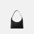 Bag It Danny Flatiron Nappa leather shoulder bag in black, front view
