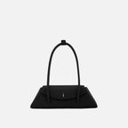 Bag It Diana Nappa leather flap shoulder bag in black, front view