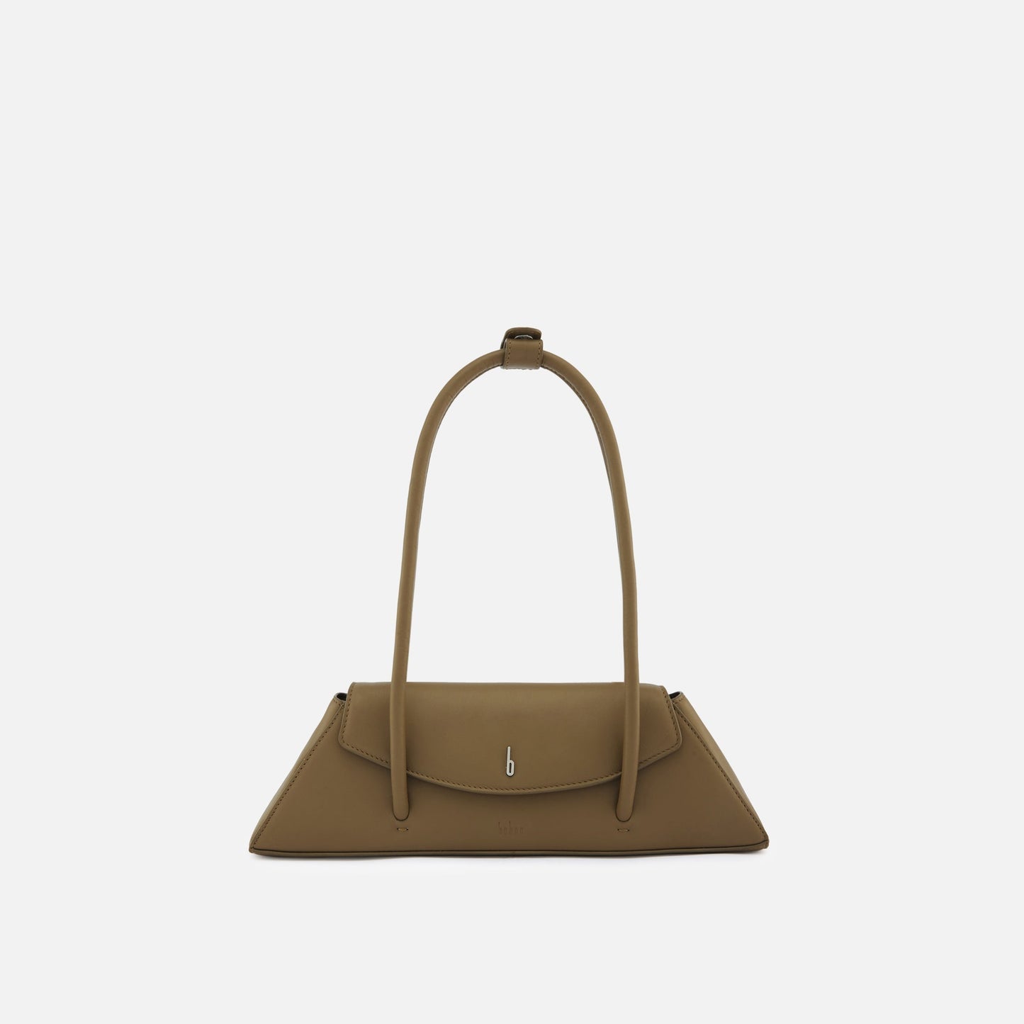 Bag It Diana Nappa leather flap shoulder bag in palm green, front view