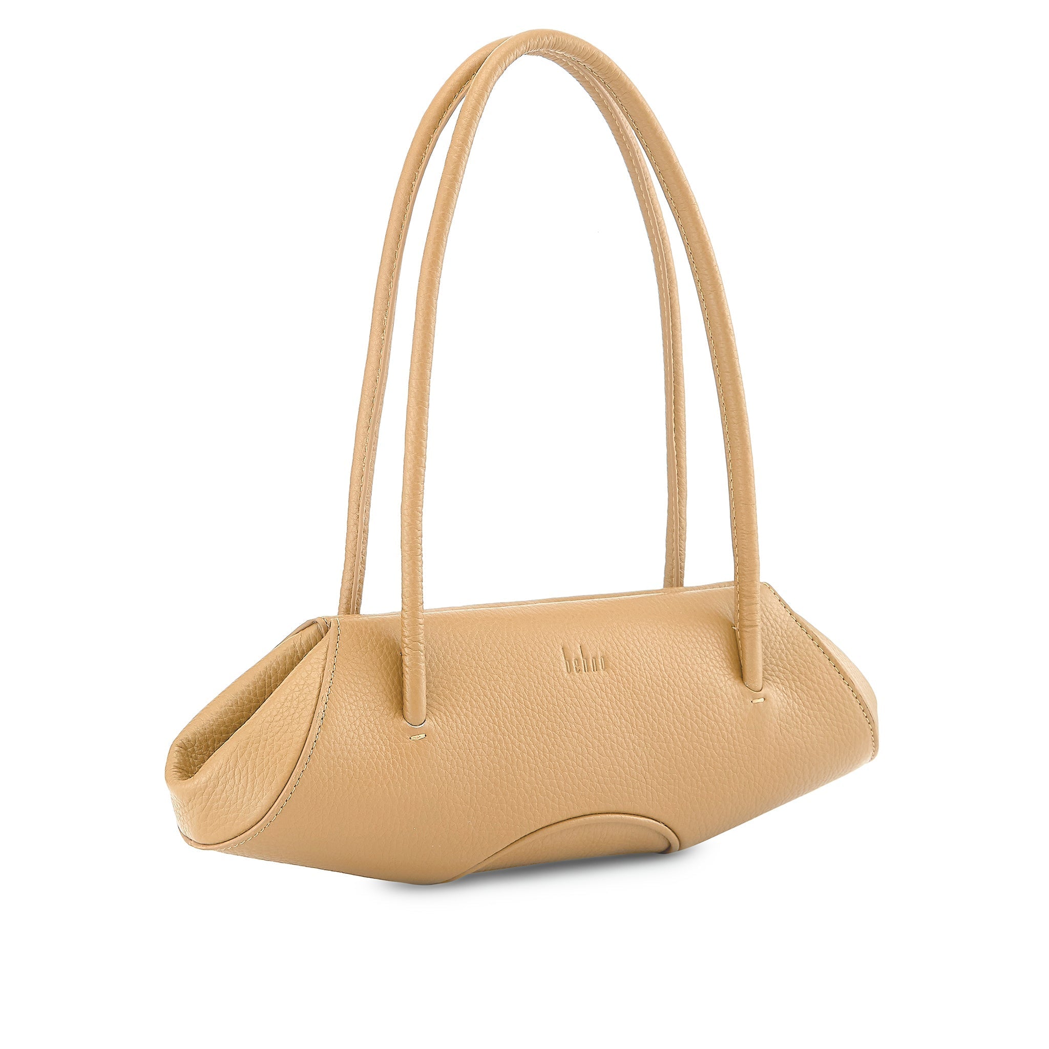 Bag It Elizabeth mini bisque baguette bag, three-quarter angle view