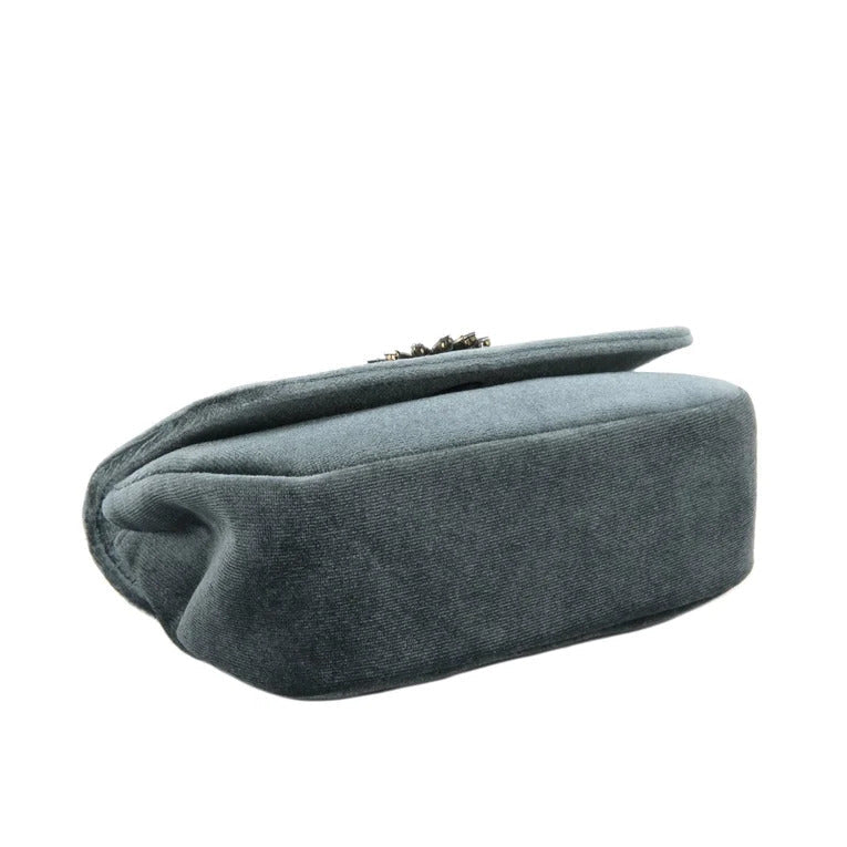 Gray clutch bag on a white background