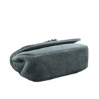 Gray clutch bag on a white background