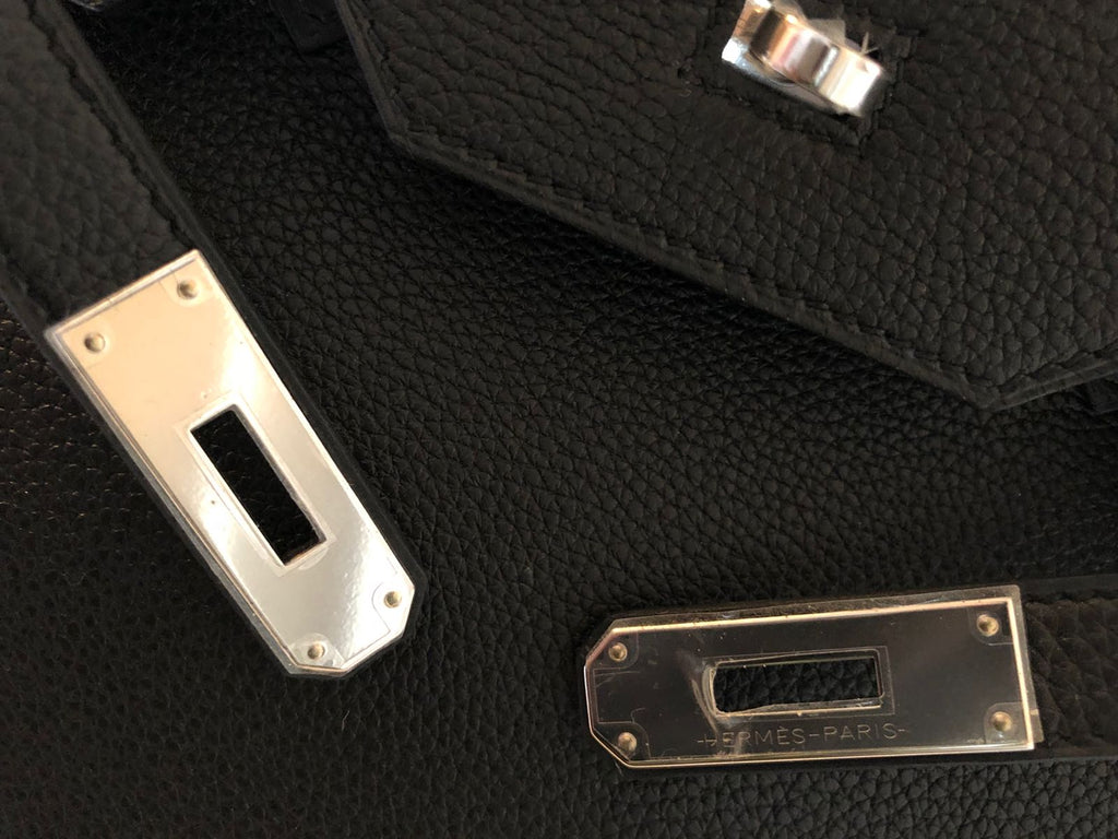 Hermes Birkin 30 Black Togo Leather Palladium Hardware