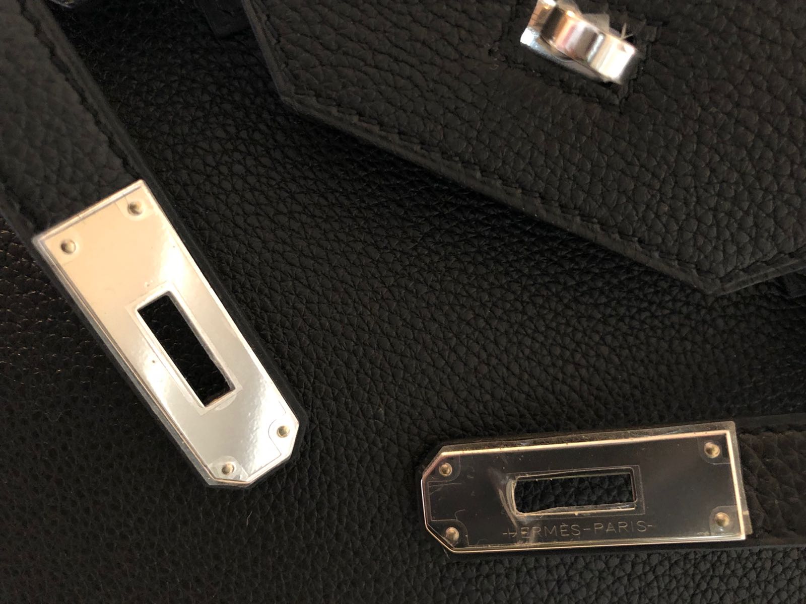 Hermes Birkin 30 Black Togo Leather Palladium Hardware