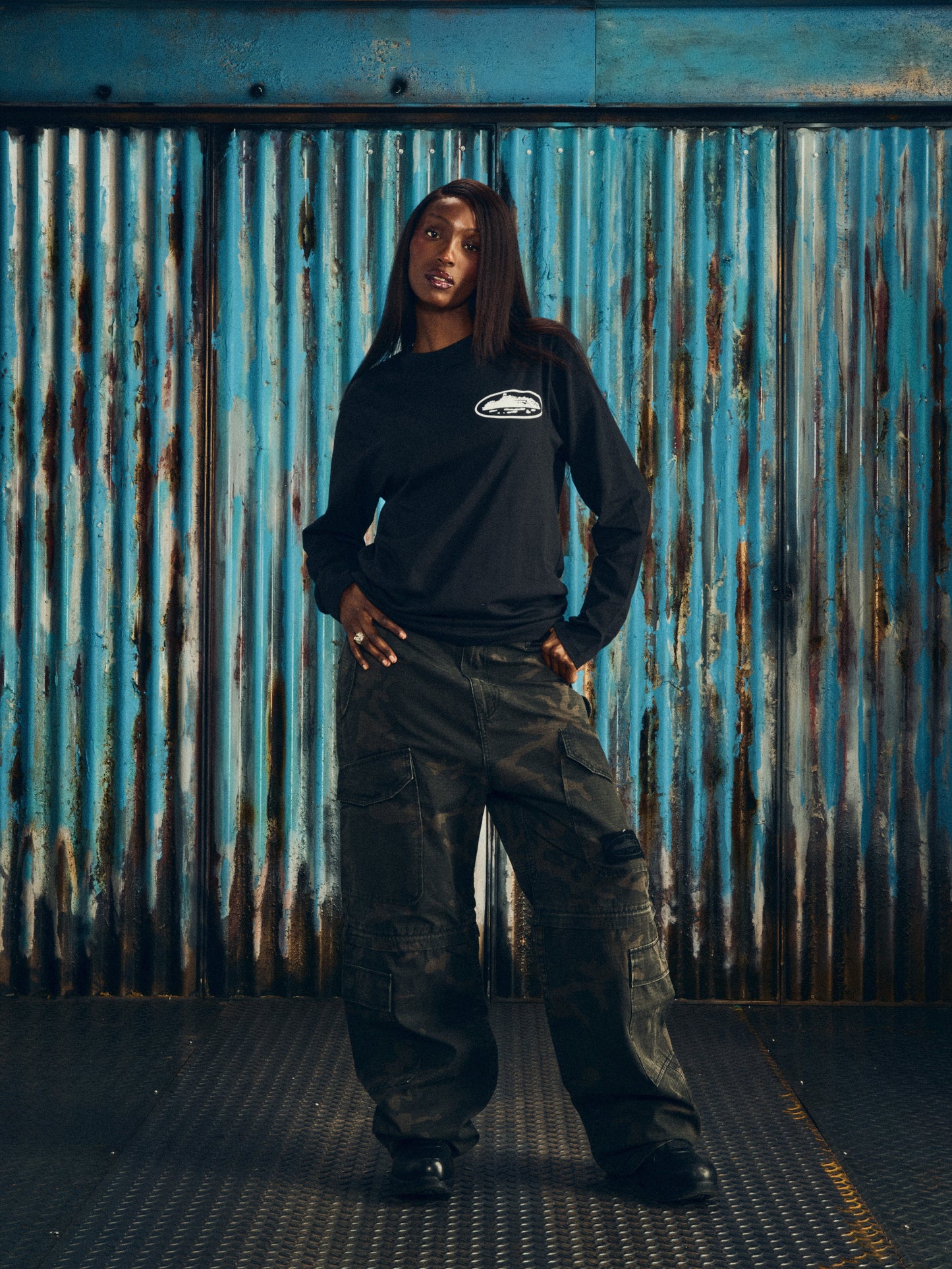 Corteiz OG Island Long Sleeve Tee - Black