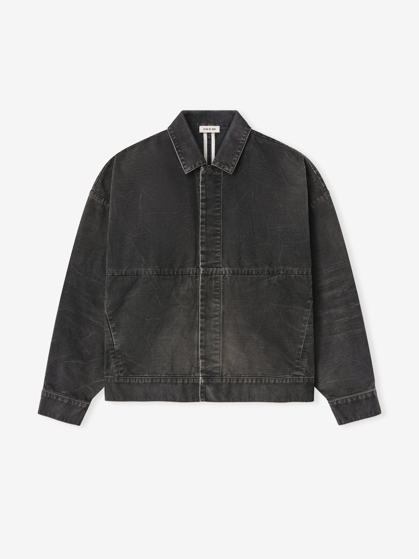 Fear of God Canvas Utility Jacket – Washed Black, Men's Cropped Fit