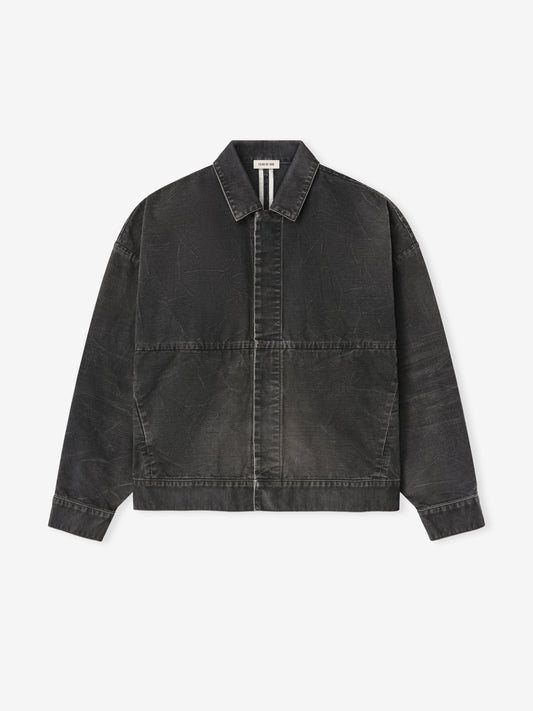 Fear of God Canvas Utility Jacket – Washed Black, Men's Cropped Fit
