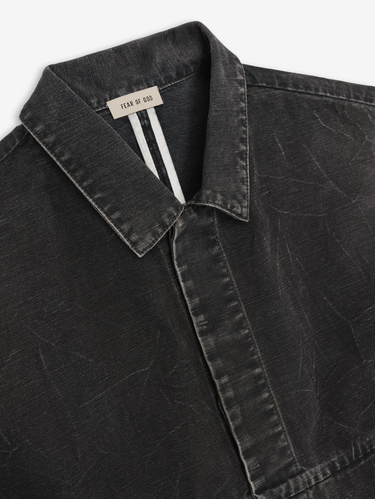 Fear of God Canvas Utility Jacket – Washed Black, Men's Cropped Fit