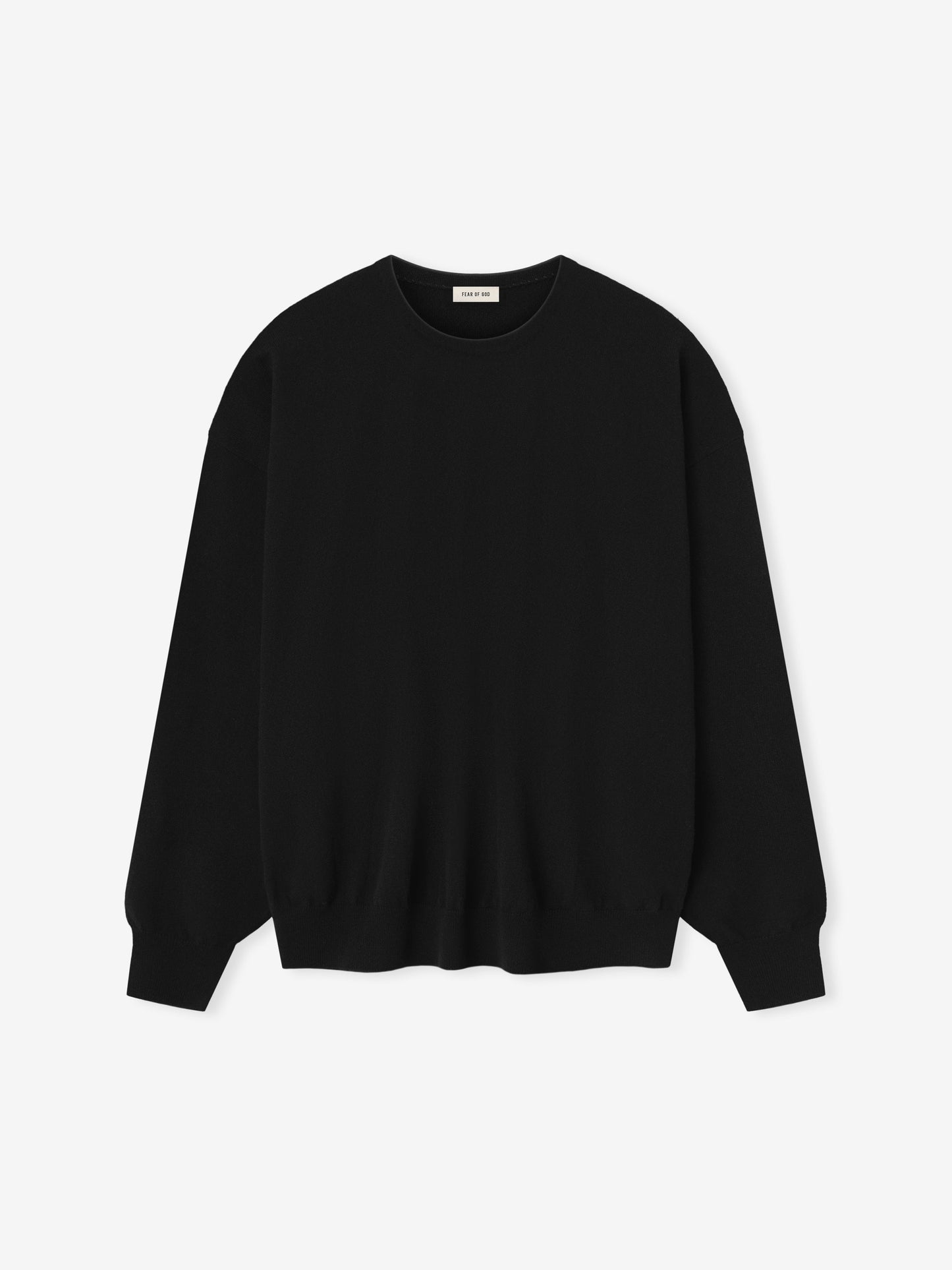Fear of God 100% Cashmere Crewneck Sweater – Black, Men's