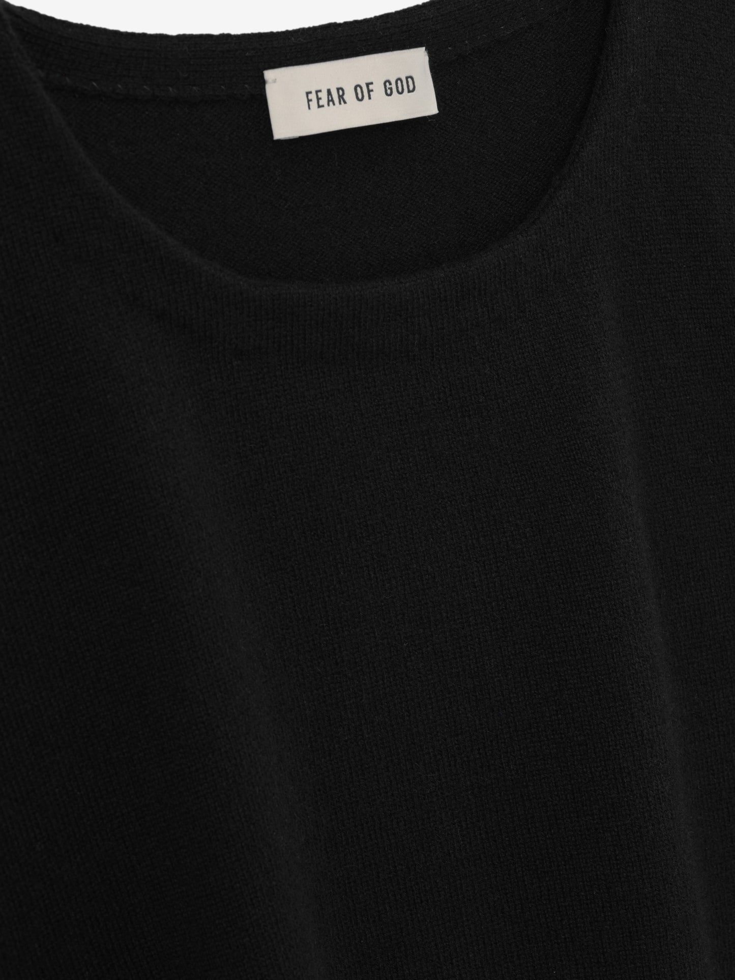 Fear of God 100% Cashmere Crewneck Sweater – Black, Men's