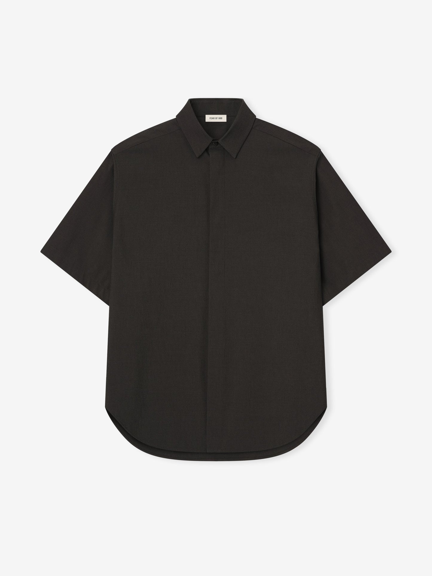 Fear of God Cotton-Wool Oxford Short Sleeve Shirt – Off Black, Men's