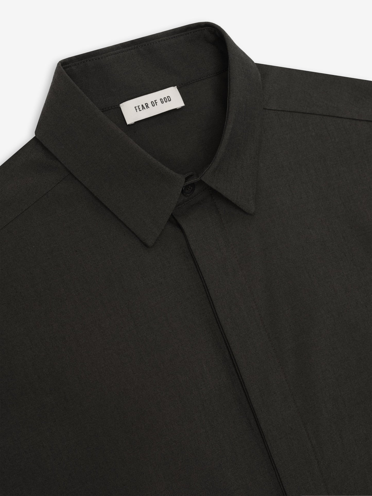 Fear of God Cotton-Wool Oxford Short Sleeve Shirt – Off Black, Men's