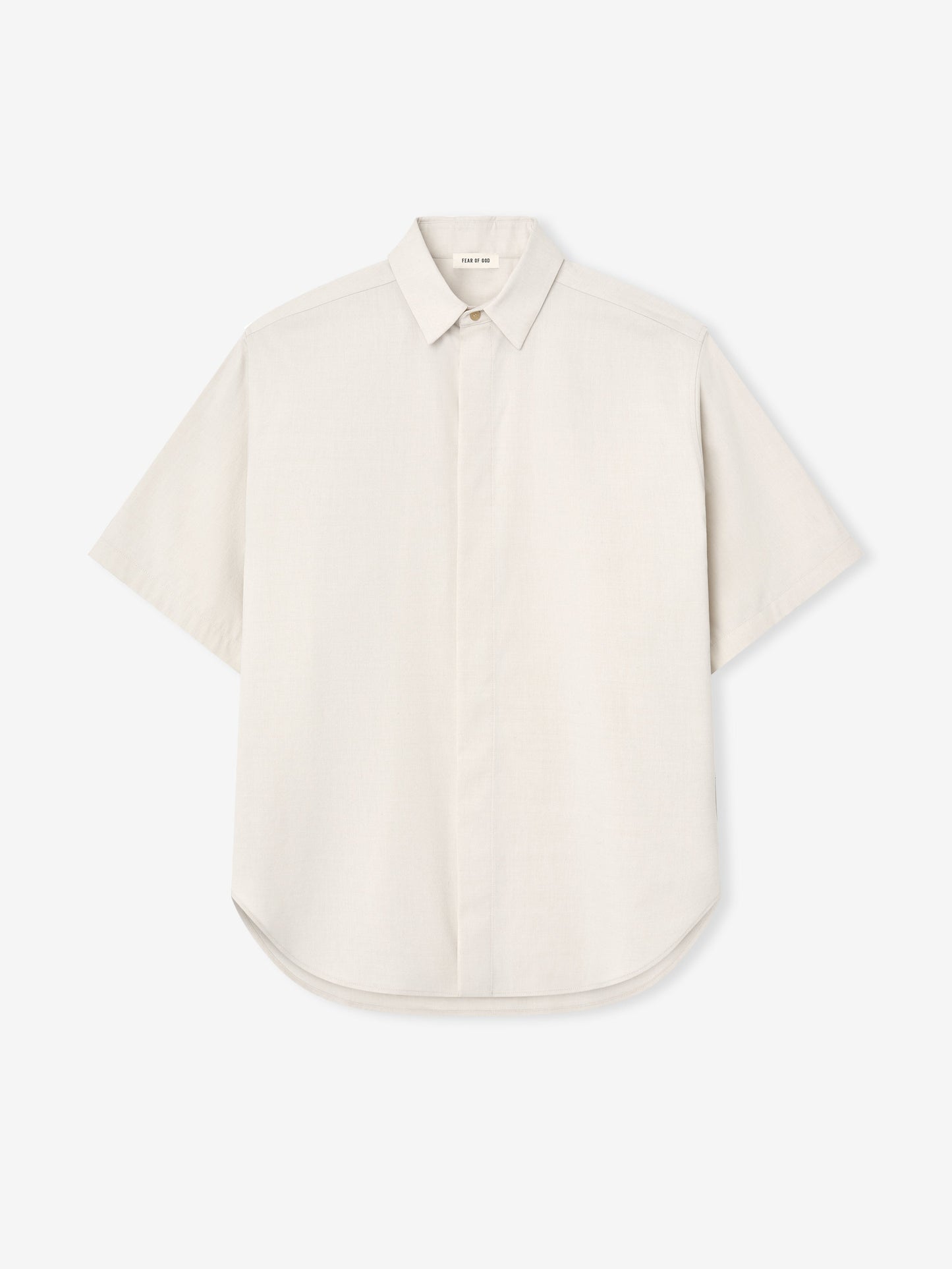 Fear of God Cotton-Wool Oxford Short Sleeve Shirt – Ivory, Men's