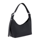 Bag It Danny Flatiron Medium Pebble Leather Shoulder Bag - Black