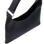 Bag It Danny Flatiron Medium Pebble Leather Shoulder Bag - Black
