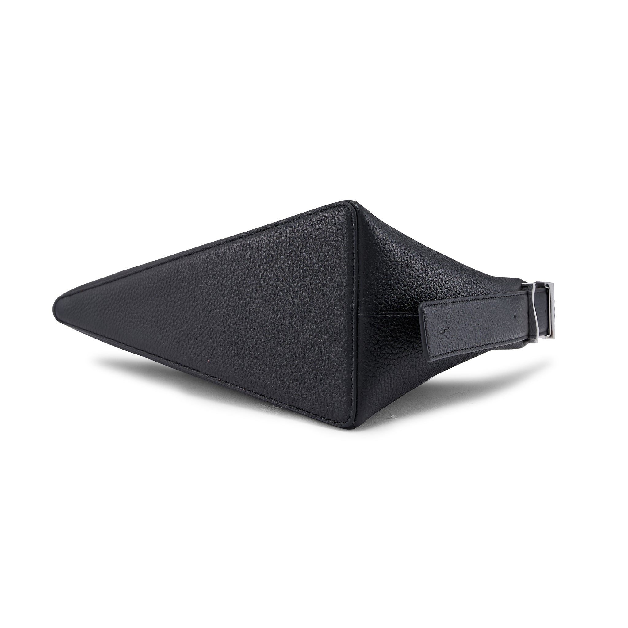 Bag It Danny Flatiron Medium Pebble Leather Shoulder Bag - Black