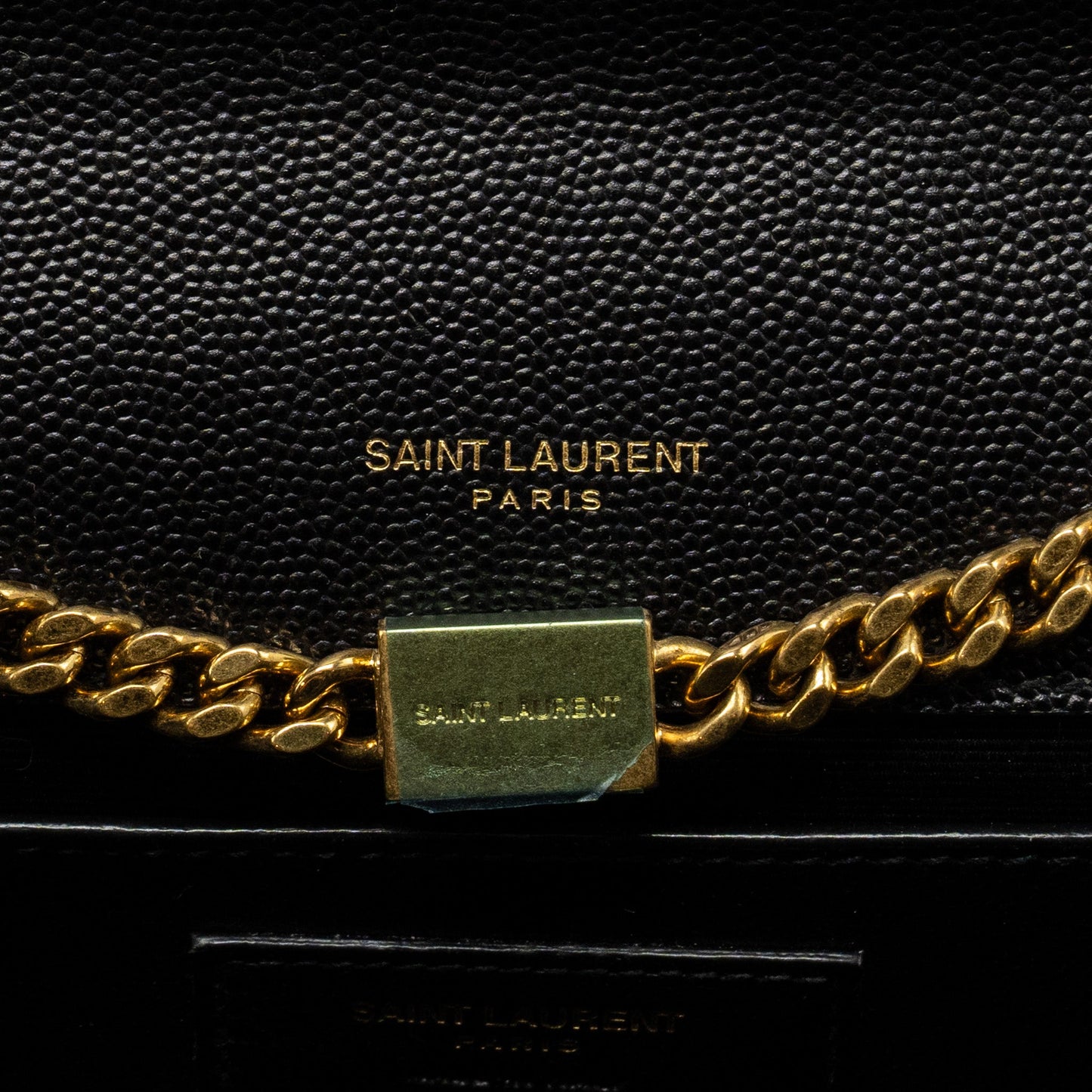 Saint Laurent Kate Medium bag in Black - interior compartment detail