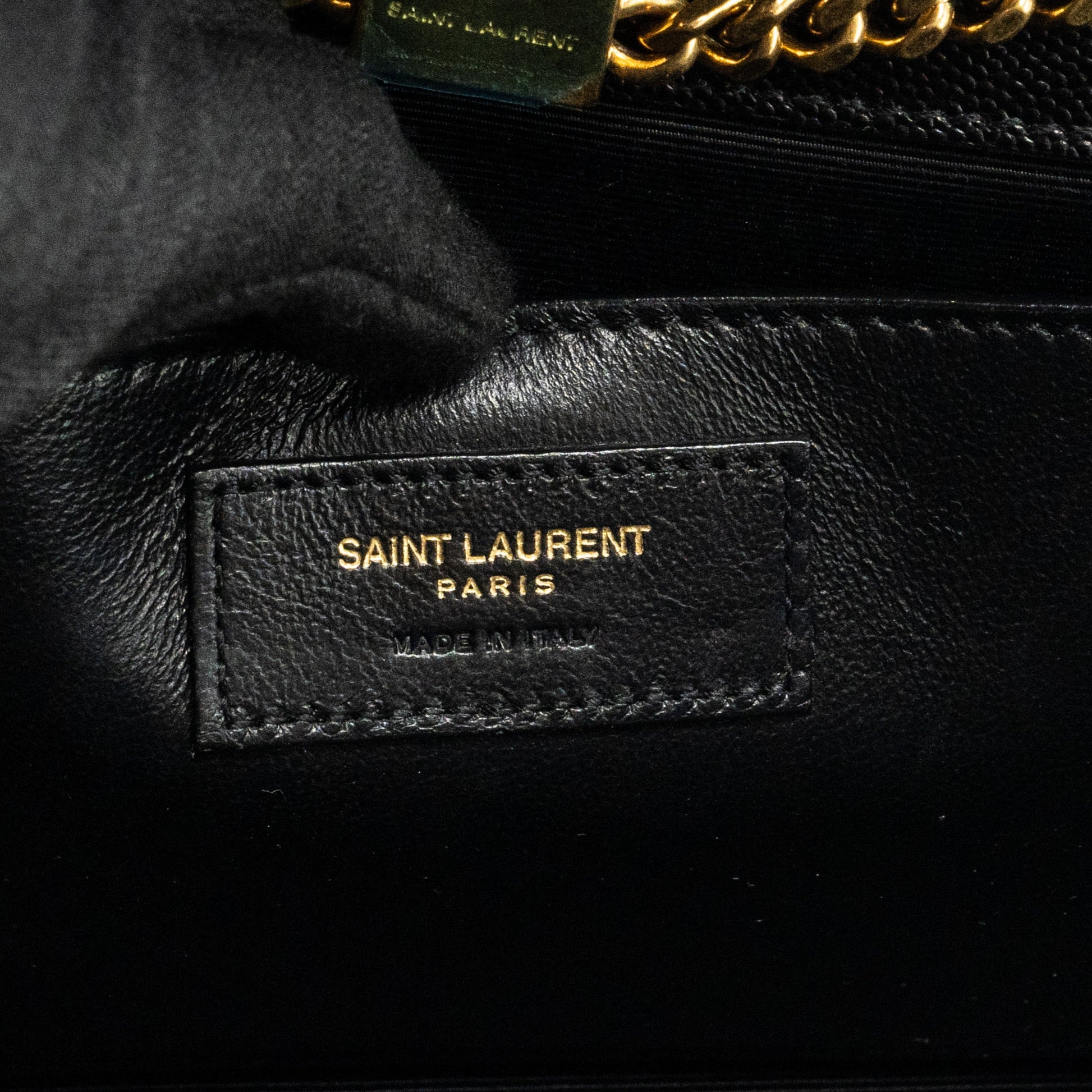 Saint Laurent Kate Medium bag in Black - strap detail close-up