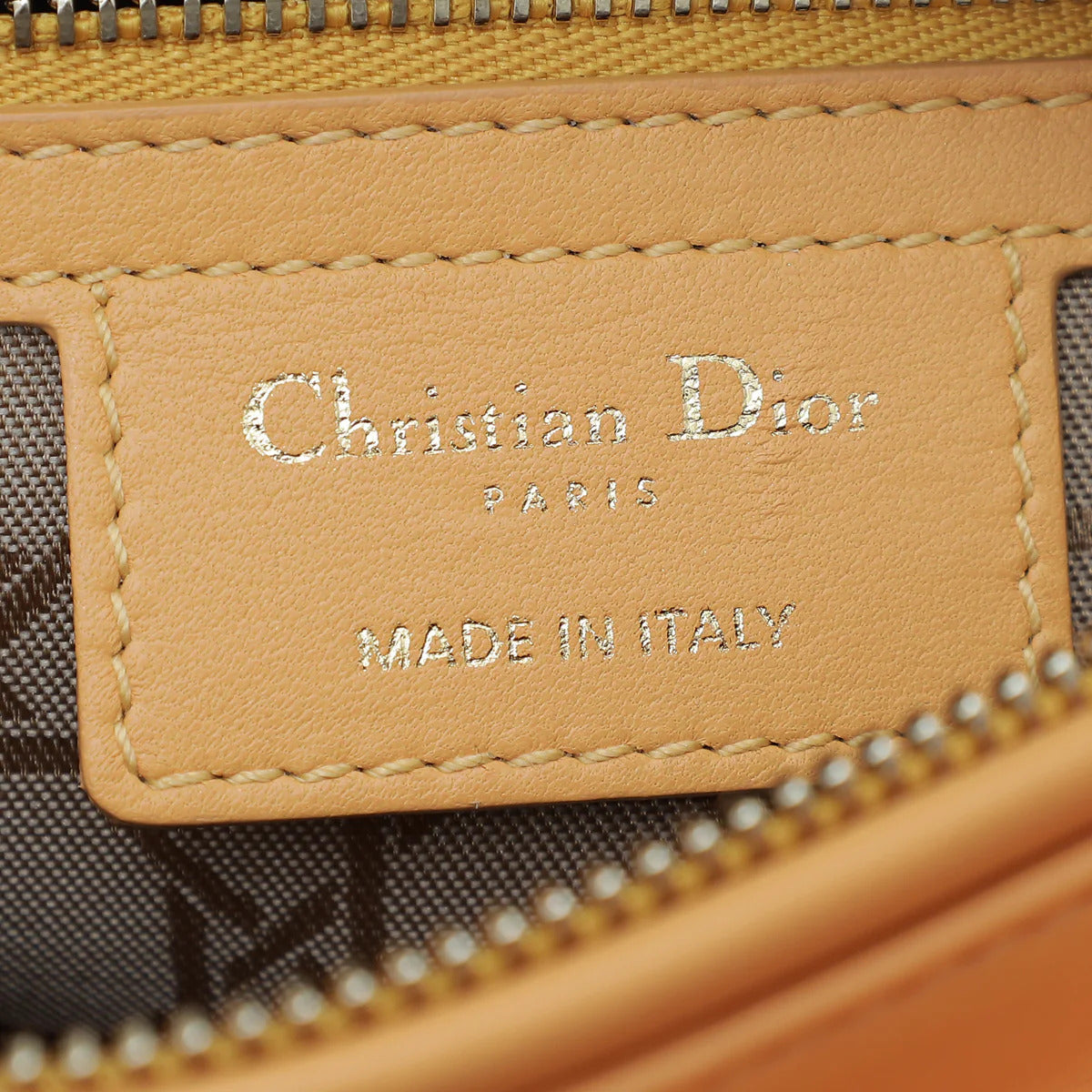 Top view of Dior Medium Lady Dior Bag in Coffee Brown