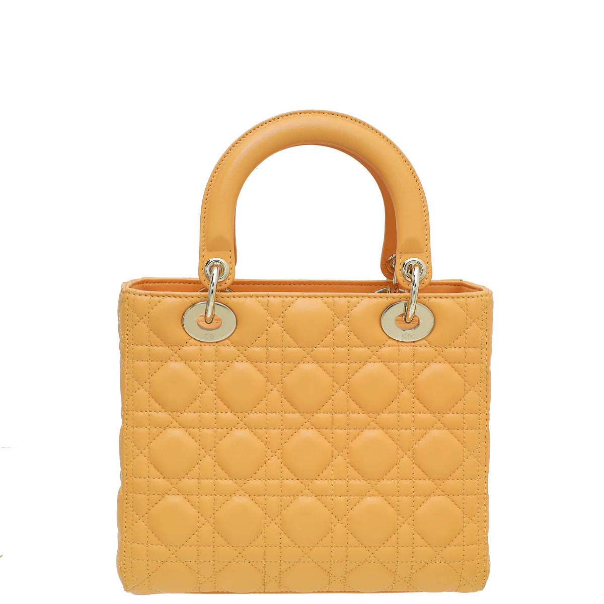 Back view of Dior Medium Lady Dior Bag in Coffee Brown