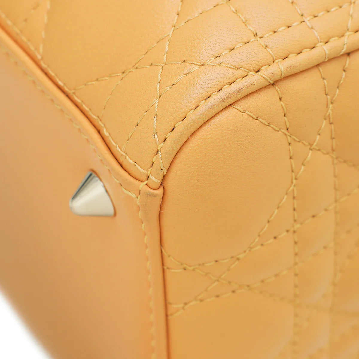 Interior view of Dior Medium Lady Dior Bag in Coffee Brown