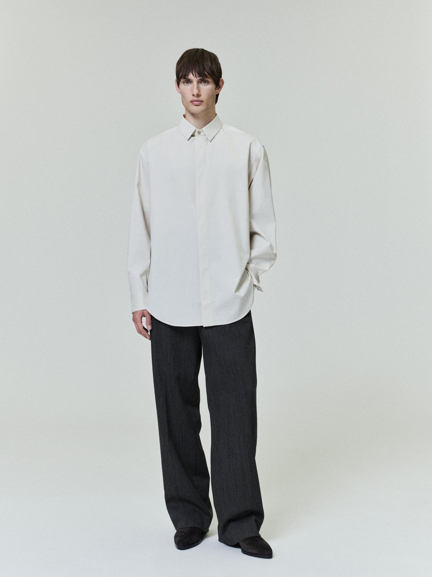 Fear of God Cotton-Wool Oxford Shirt – Ivory, Men's Long Sleeve
