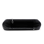 Bag It Elizabeth Saffiano Leather Baguette Clutch – Black