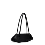 Bag It Elizabeth Mini Pebbled Leather Baguette Bag – Black