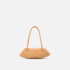 Bag It Elizabeth Mini Pebbled Leather Baguette Bag – Peach