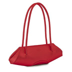 Bag It Elizabeth Mini Saffiano Leather Baguette Bag – Red