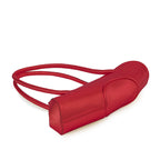Bag It Elizabeth Mini Saffiano Leather Baguette Bag – Red