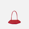Bag It Elizabeth Mini Saffiano Leather Baguette Bag – Red