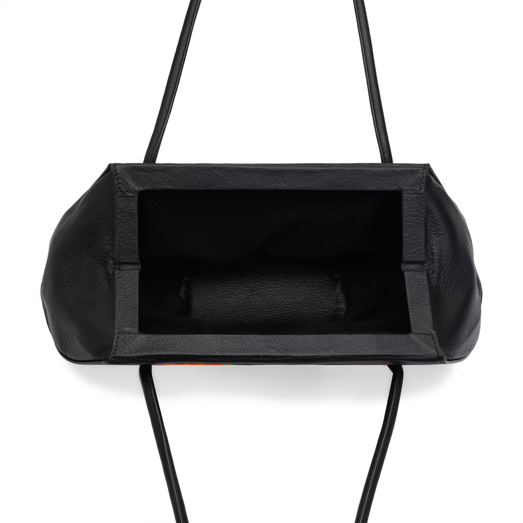 Bag It Elizabeth Mini Hand-Patched Nappa Leather Baguette Bag – Black Multi