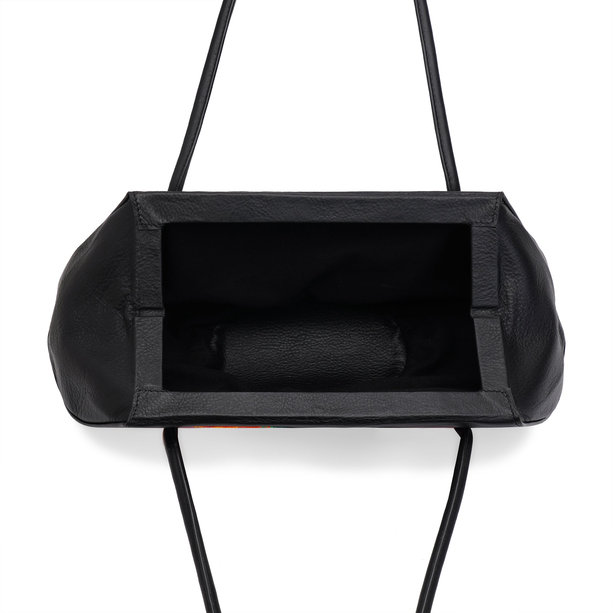 Bag It Elizabeth Mini Hand-Patched Nappa Leather Baguette Bag – Black Multi