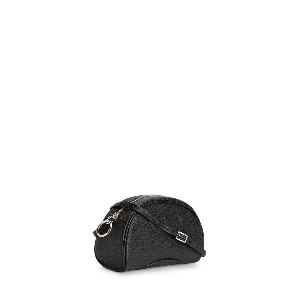 Bag It Elizabeth Pebbled Leather Crossbody Camera Bag – Black