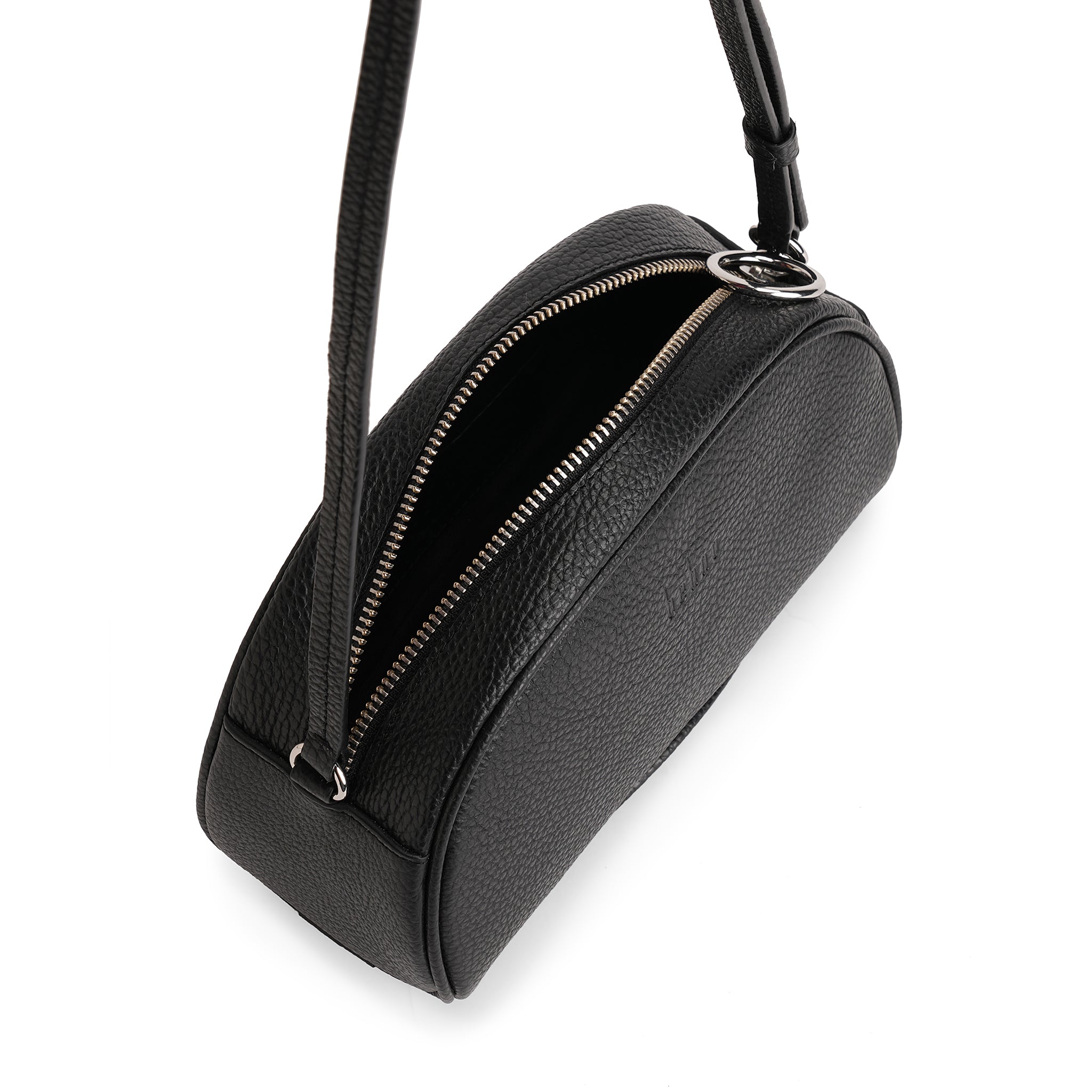 Bag It Elizabeth Pebbled Leather Crossbody Camera Bag – Black