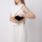 Bag It Elizabeth Mini Saffiano Leather Convertible Pouch – Gold