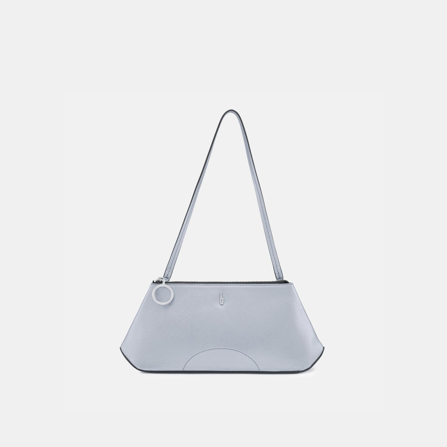 Bag It Elizabeth Mini Saffiano Leather Convertible Pouch – Silver