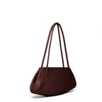 Bag It Elizabeth Pebbled Leather Baguette Bag – Cacao