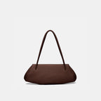 Bag It Elizabeth Pebbled Leather Baguette Bag – Cacao