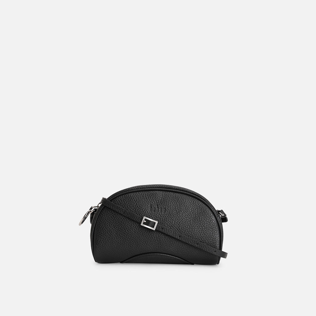 Bag It Elizabeth Pebbled Leather Crossbody Camera Bag – Black