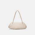 Bag It Elizabeth Pebbled Leather Baguette Bag – Bone