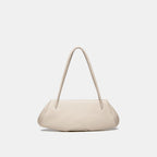 Bag It Elizabeth Pebbled Leather Baguette Bag – Bone