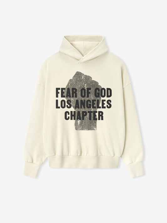 Fear of God 213 Chapter Graphic Hoodie – Cream/Black, Men's Cotton Fleece