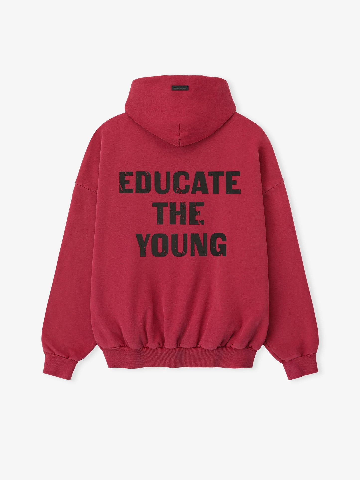 Fear of God Educate Half-Zip Hoodie – Red, Men's Cotton Fleece