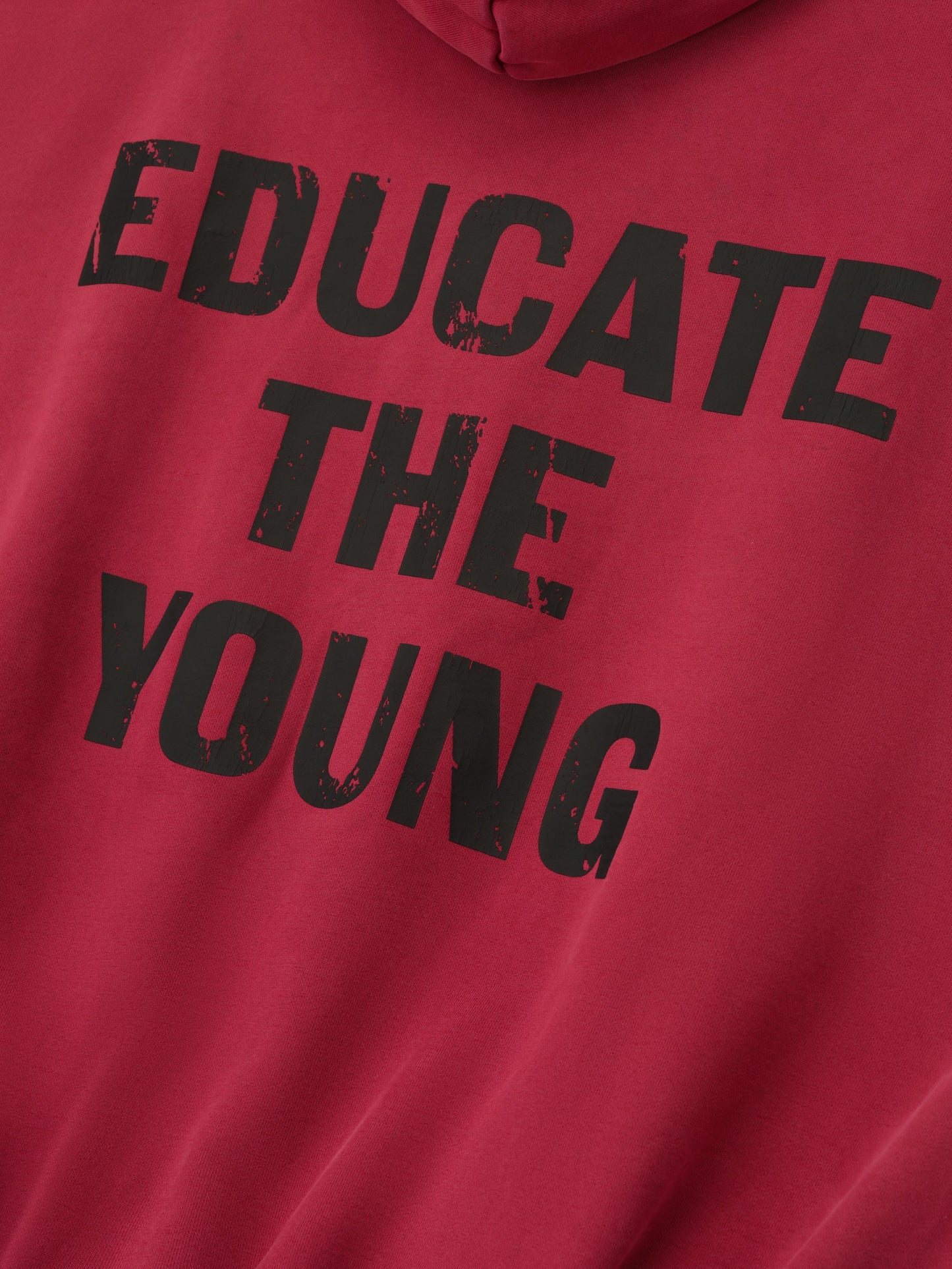 Fear of God Educate Half-Zip Hoodie – Red, Men's Cotton Fleece
