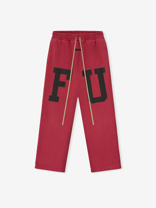 Fear of God Wide Leg FU Sweatpant – Red/Black, Men's Limited Edition